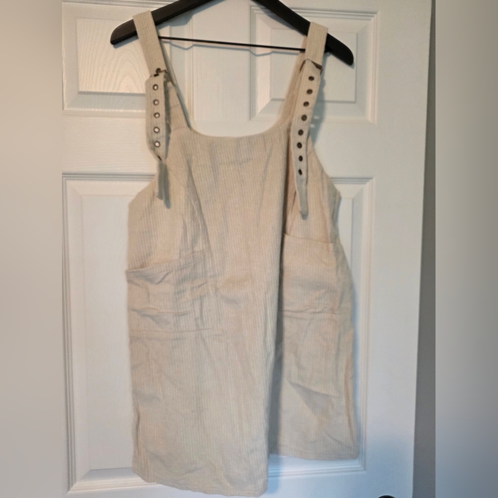 POL Cream Textured Dress